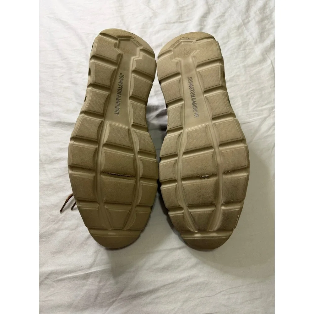 Johnston & Murphy Mens XC4 Prentiss Plain Toe Tan Nubuck Shoes 11M 59-35601